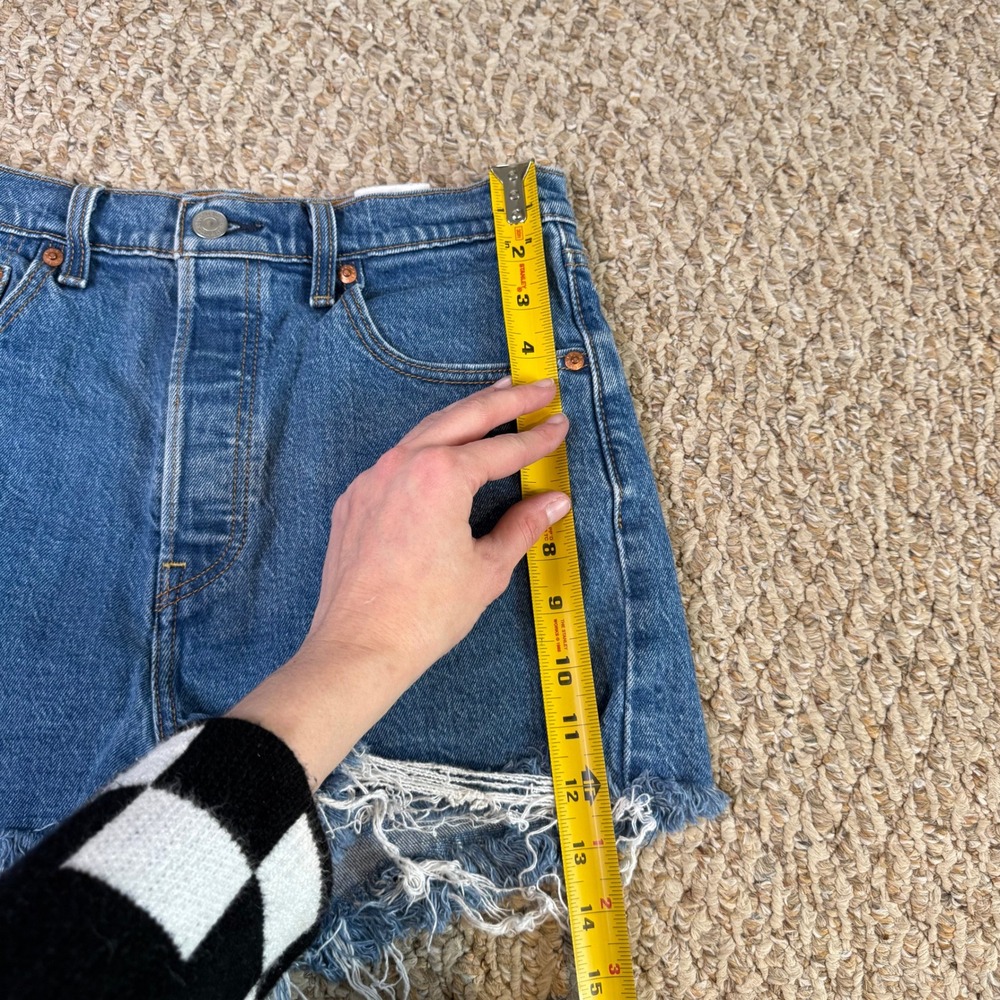 Levi's Blue Denim Jean Shorts - Picture 5 of 9